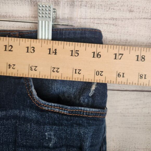 Sofia Vergara Bianca Curvy 4" short distressed denim shorts size 12 - Picture 2 of 6